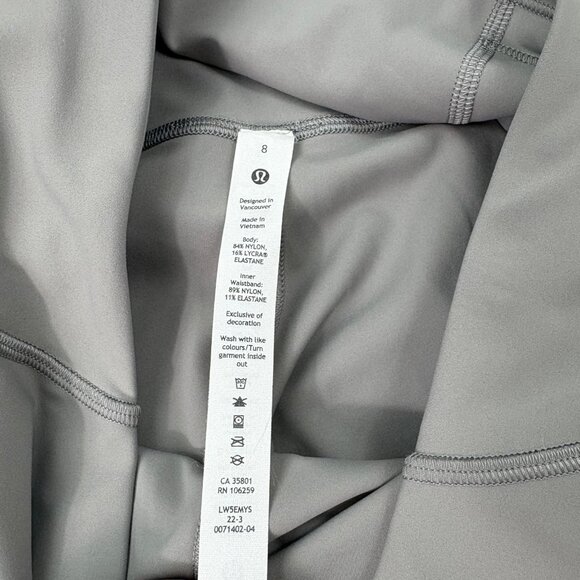 Lululemon SenseKnit High-Rise Tight 24” Gray Size 8 Yoga Running Leggings - Picture 3 of 13
